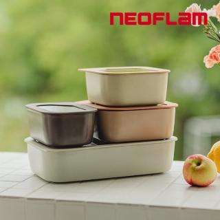 【NEOFLAM】FIKA ONE系列陶瓷保鮮盒長形大全套四入組(4色任選)