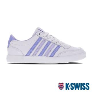 【K-SWISS】時尚運動鞋 Court Lite CMF-女-白/紫(95338-182)