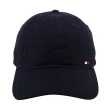 【Tommy Hilfiger】白繡線英文字母小旗標棒球帽(深藍)