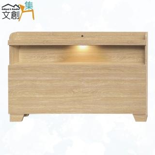 【文創集】愛亞5尺雙人可收納床頭片(六色可選＋LED夜燈＆充電插座設定)