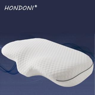【HONDONI】人體工學4D蝶型枕 記憶枕頭 護頸枕 紓壓枕 側睡枕 午睡枕 透氣舒適(美型白Z1-D)