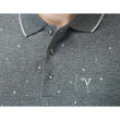 【Emilio Valentino 范倫鐵諾】蓄熱保暖棉質磨毛定位條紋長袖POLO衫 灰(21-3V7886)