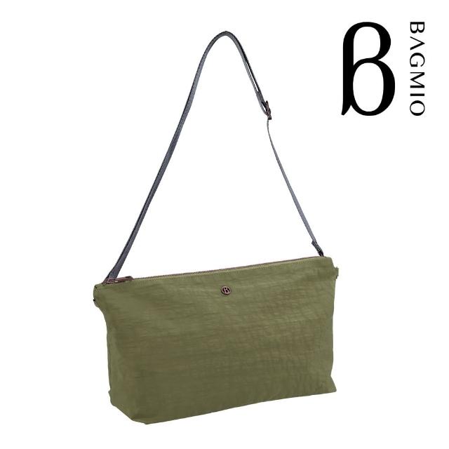 【BAGMIO】母親節禮物 LEISURE 斜背包(苔綠)