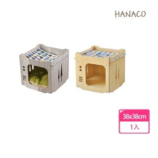 【HANACO】原木貓爬架 附贈加厚坐墊(DIY貓窩/可疊加貓屋)