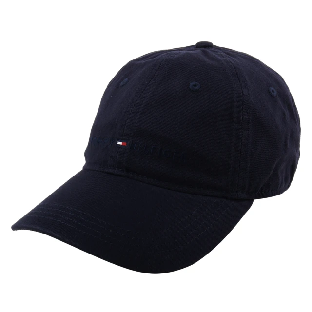 Tommy Hilfiger 簡約小繡線旗標LOGO棒球帽(海軍藍)