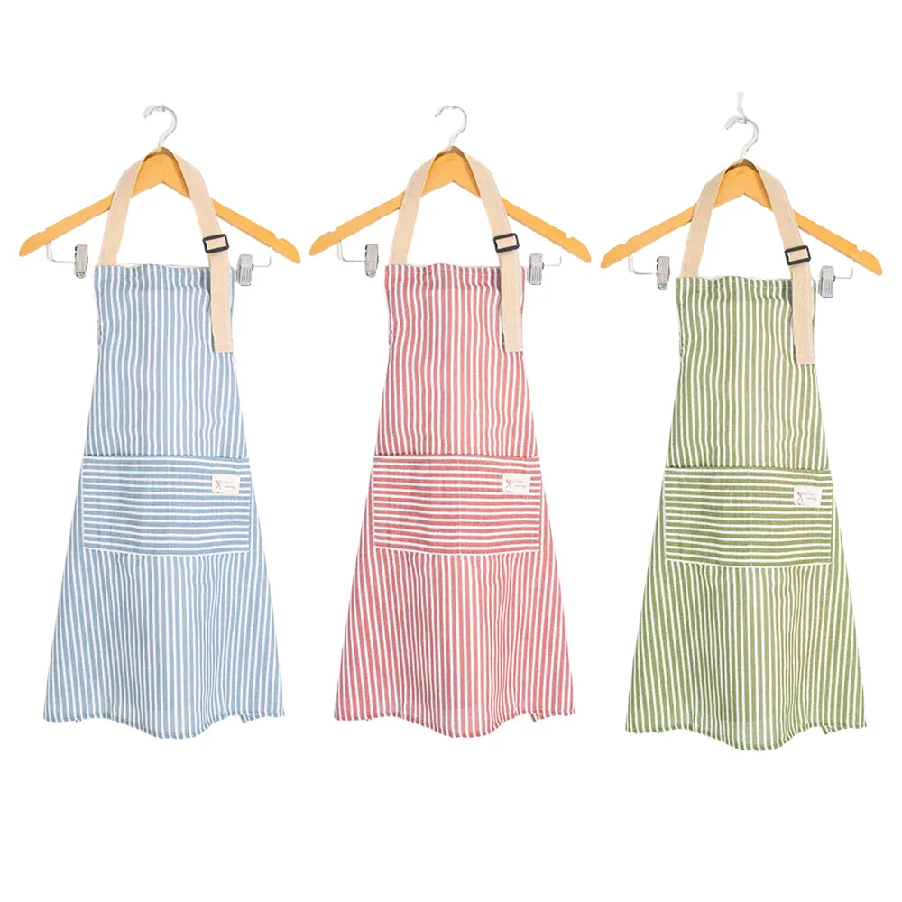 【LITTLEGIRL】棉麻圍裙(廚房圍裙 工作圍裙 口袋圍裙 打掃圍裙 烘焙圍裙)