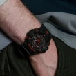 【CASIO 卡西歐】G-SHOCK 黑紅潮流雙顯腕錶 母親節 禮物(GA-700BNR-1A)