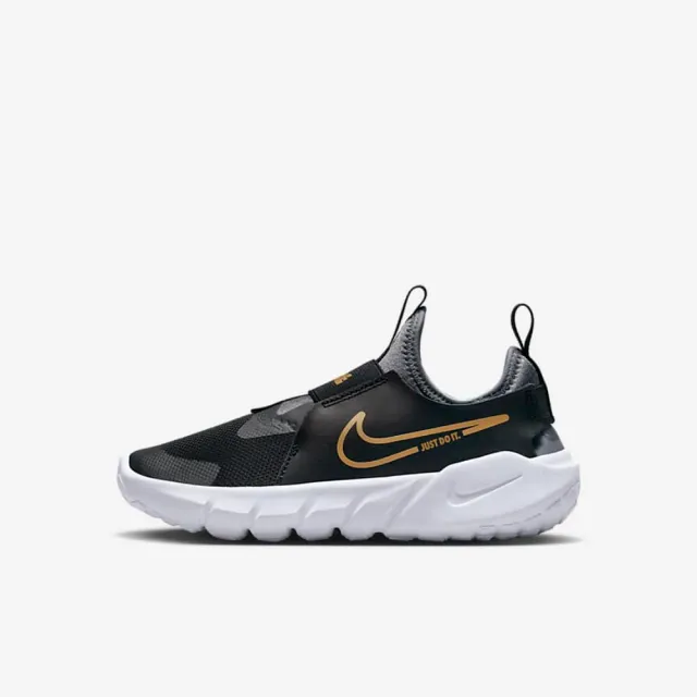 【NIKE 耐吉】運動鞋 童鞋 中童 兒童套腳 FLEX RUNNER 2 PSV 黑 DJ6040-007