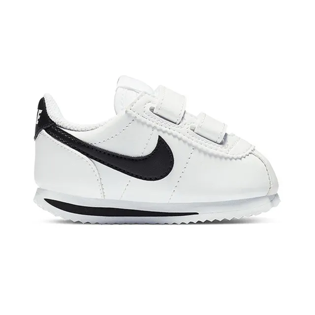 【NIKE 耐吉】CORTEZ BASIC SL TDV 小童 童鞋 阿甘鞋 親子款 魔鬼氈 運動 休閒鞋 白黑 904769-102