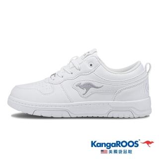 【KangaROOS】男鞋 GLIDE 低筒復古籃球鞋 吸濕透氣 運動休閒(白/-KM32079)