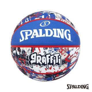 【SPALDING】SP 塗鴉系列 藍紅 橡膠 #7 籃球(7號球)