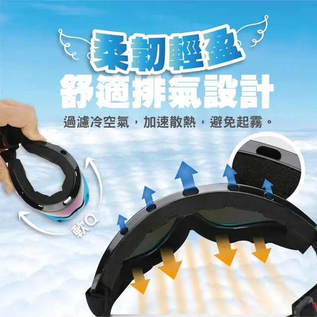 【TAS 極限運動】兒童/成人 單層防霧滑雪鏡 基礎款(雪鏡 護目鏡 護目鏡 玩雪 賞雪 兒童 滑雪鏡 護目鏡)