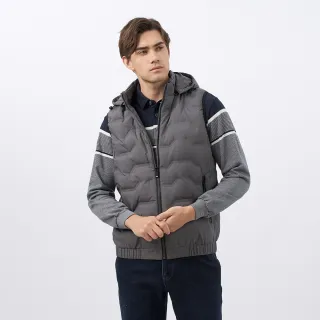 【pierre cardin 皮爾卡登】休閒服飾 男款 都會休閒保暖羽絨背心-灰色(5235371-96)