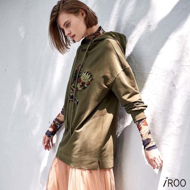 【iROO】運動風連帽長上衣