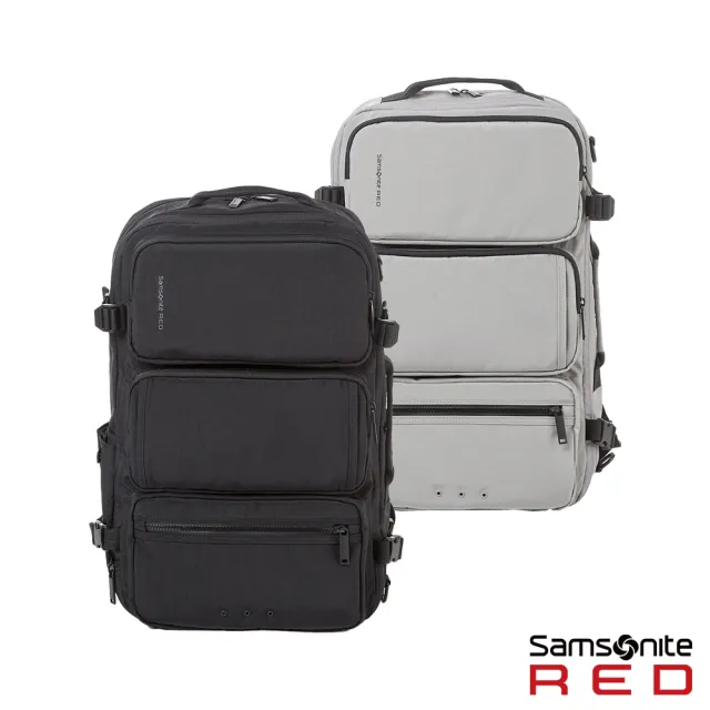 【Samsonite RED】MARSTON 都會休閒輕量尼龍可擴充多功能三用筆電後背包15.6吋(多色可選)