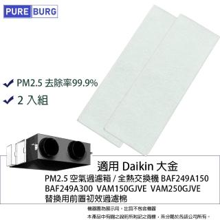 【PUREBURG】2入組-適用Daikin大金PM2.5空氣過濾箱/全熱交換機VAM150GJVE VAM250GJVE 副廠過濾棉