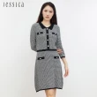 【JESSICA】法式優雅精緻修身翻領針織洋裝J30430（黑）
