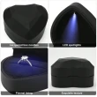 【SOLARFRi】LED燈鑽戒指盒首飾盒 心型優雅氣質感(求婚 訂婚 生日 情人節 七夕 女朋友 老婆 禮物 多色款)