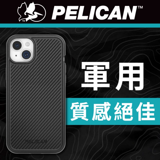 【PELICAN】美國 Pelican 派力肯 iPhone 15 Plus Protector 保護者超防摔保護殼MagSafe(碳纖紋理)