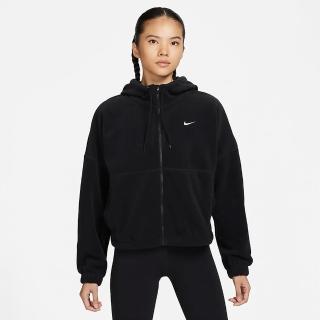 【NIKE 耐吉】外套 女款 運動連帽外套 AS W NK ONE TF FZ HOODIE POLAR 黑 FB5639-010