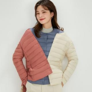 【米蘭精品】現貨+預購 真羽絨90%白鴨絨羽絨衣羽絨外套(保暖多色輕量休閒圓領女夾克9色74gz21)