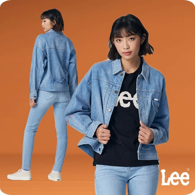 Lee 女裝 牛仔外套 / 刷白短版 淺藍洗水 季節性版型(LB314020356)