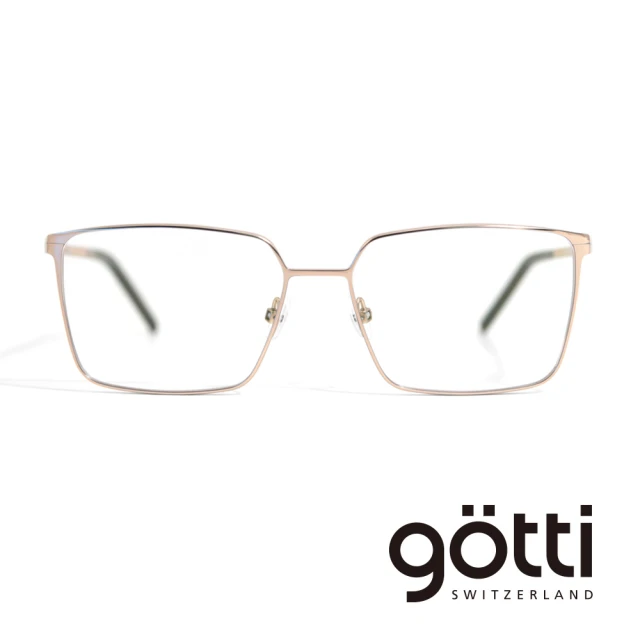 GottiGotti 瑞士Gotti Switzerland 極簡日常金屬方框平光眼鏡(- JAMES)