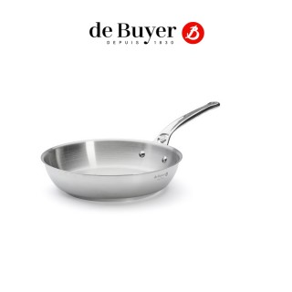 【de Buyer 畢耶】畢耶夫人系列 不鏽鋼單柄平底鍋24cm-適用IH爐