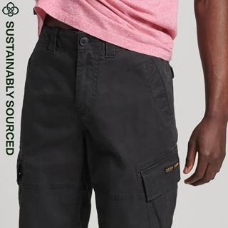 【Superdry】男裝 休閒短褲 VTG CORE CARGO SHORT(黑)