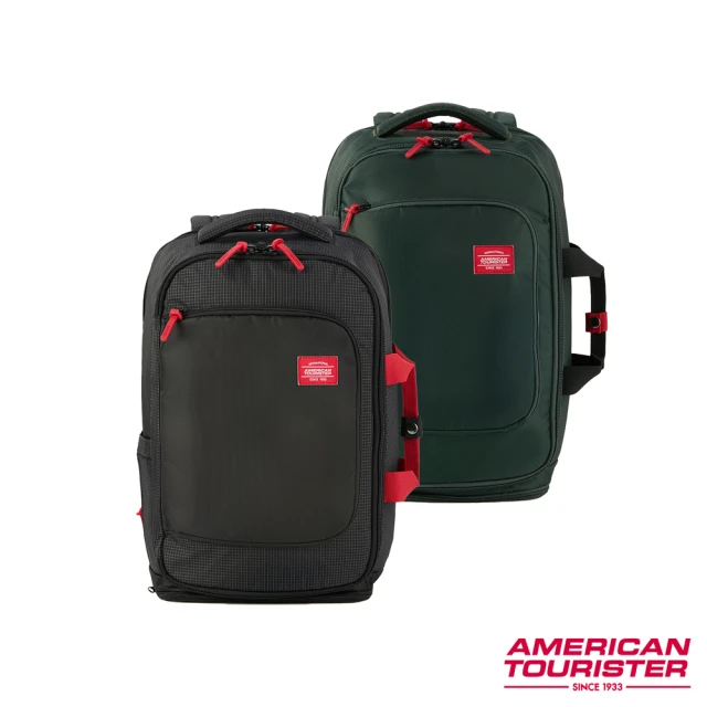 【AMERICAN TOURISTER 美國旅行者】ASTON 休閒旅行背提兩用可擴充筆電後背包15.6吋/旅行袋(多色可選)