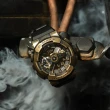 【CASIO 卡西歐】G-SHOCK 汽龐克 銅色質感 復古科幻雙顯腕錶 母親節 禮物(GM-110VG-1A9)