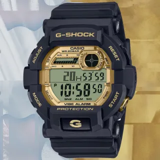 【CASIO 卡西歐】G-SHOCK 時尚黑金電子腕錶 女王節(GD-350GB-1)