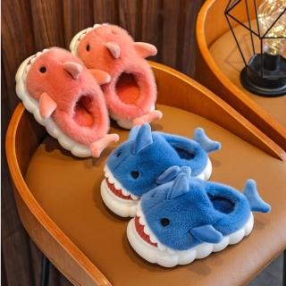 【Baby 童衣】兒童拖鞋 鯊魚造型居家室內拖鞋 男女童保暖毛絨拖鞋 幼稚園室內拖 11701(童鞋)