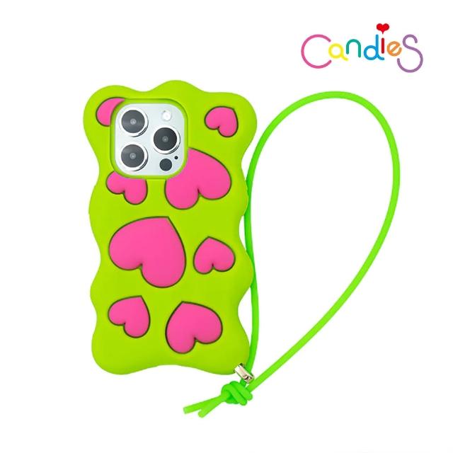 【Candies】iPhone 15 Pro Max 適用6.7吋 Happy & Free愛心手機殼(綠)