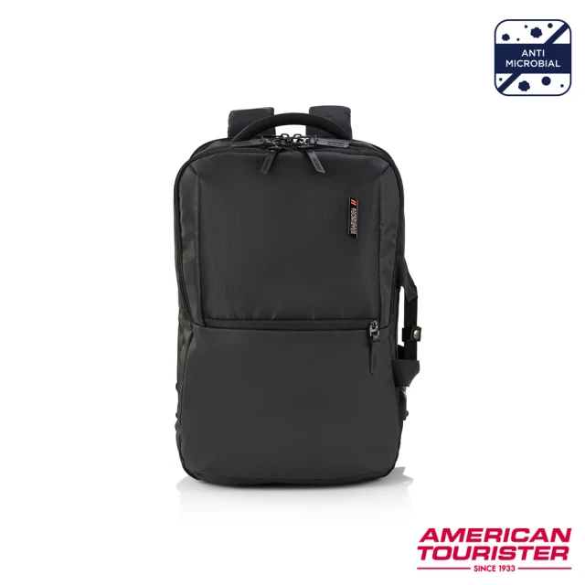 【AMERICAN TOURISTER 美國旅行者】SEGNO 2.0 專業背提兩用多功能筆電後背包17吋(黑色)