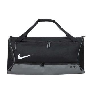 【NIKE 耐吉】大型旅行袋-側揹包 裝備袋 手提包 肩揹包 黑銀(DX9789-010)