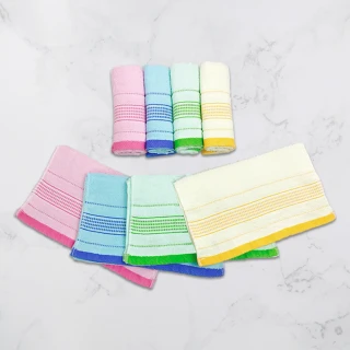 【OKPOLO】台灣製造超激星點色紗吸水毛巾-買六送六(超強吸水 舒適柔軟)