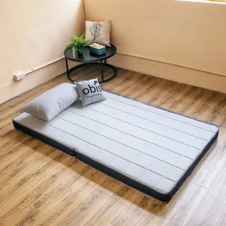 【obis】單人天絲獨立筒折疊床墊(單人3×6.2尺折折獨立筒床墊)