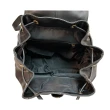 【ZENDAR】台灣總代理 限量2折 頂級超柔軟小牛皮後背包桶包 全新專櫃展示品(黑色)