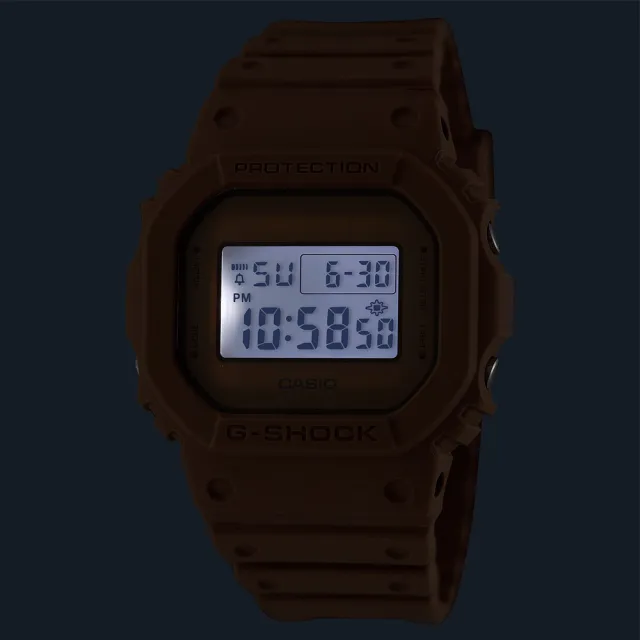 【CASIO 卡西歐】G-SHOCK 大地色調 霧面簡約電子腕錶 送禮推薦 禮物(DW-5600NC-5)