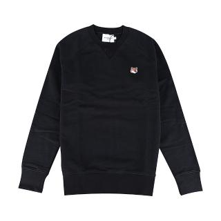 【Maison Kitsune】經典狐狸LOGO叉肩長袖T恤(黑/男款)