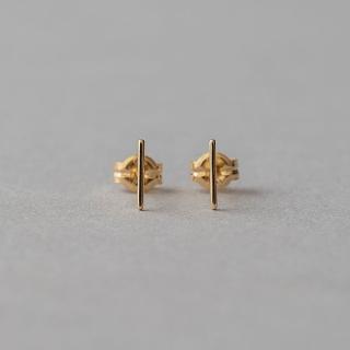 【ete】網路限定-K10YG 簡約立體線條耳環(金色)