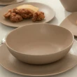 【YU Living 信歐傢居】歐式陶瓷手作壓紋窯變釉湯碗 餐碗(2色)