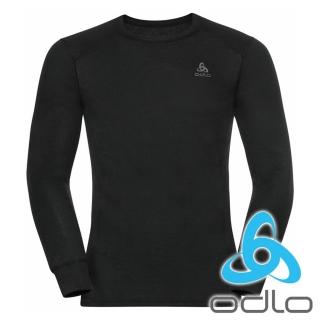 【ODLO】男 ECO銀離子保暖型圓領上衣『黑』159102(排汗 快乾 運動 慢跑 登山 戶外 露營 排汗衣)