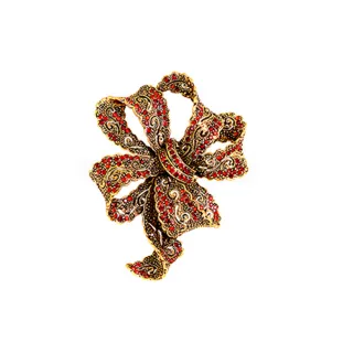 【ANGEL】復古奢華蝴蝶結2用胸針別針(2色可選)