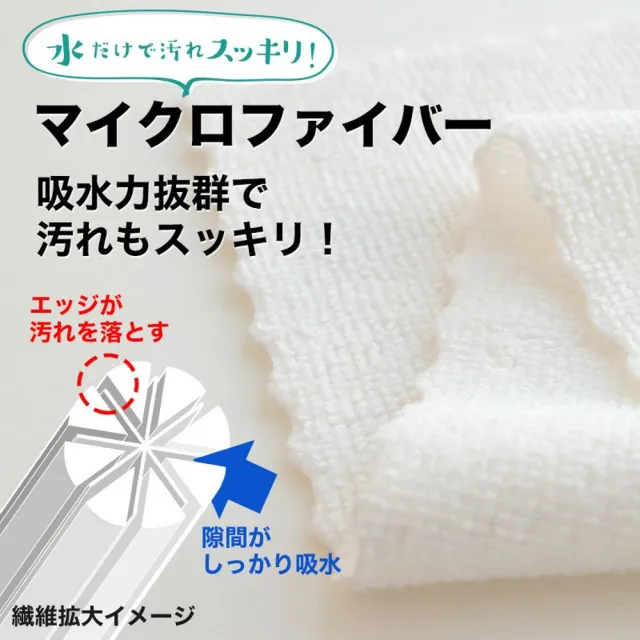 【台隆手創館】LEC激落君超細纖維抹布10入-白/藍 K00427