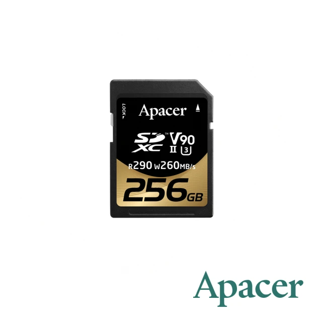 Apacer 宇瞻Apacer 宇瞻 256GB SD UHS-II U3 V30 高速記憶卡 290MB/s(公司貨)