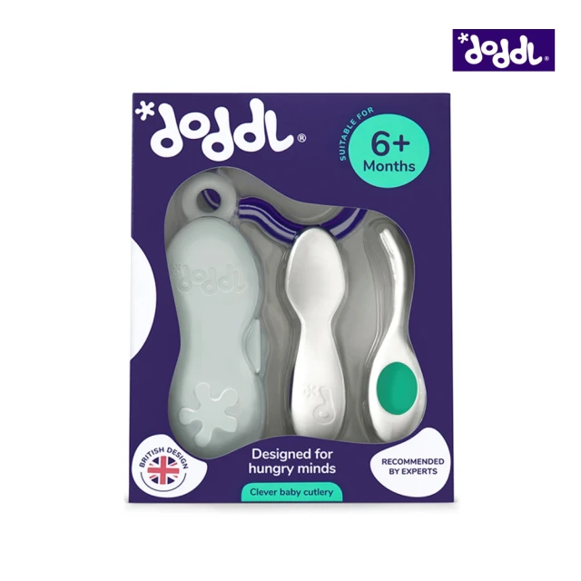 DoddlDoddl 英國人體工學秒拾餐具 - 嬰幼兒學習餐具 兩件組 學習餐具 叉匙組(含湯匙、叉子)