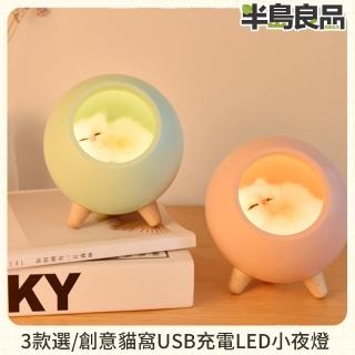【半島良品】小萌貓桌上擺飾小夜燈/3款(百元禮物 聖誕禮物 生日禮物 小夜燈)