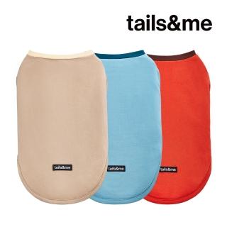 【tails&me 尾巴與我】寵物圓領撞色背心(寵物衣服/保暖寵物背心/貓狗衣服)